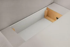 Narożnik Salby z funkcją spania prawy szary jasny Sicuro 65