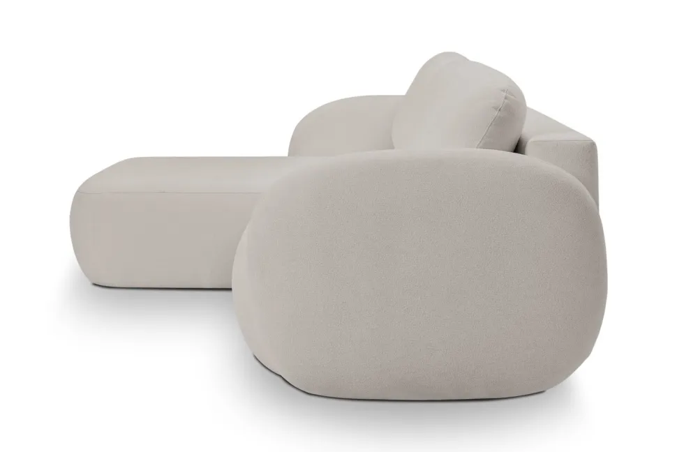 Narożnik Salby z funkcją spania lewy szary jasny Sicuro 65