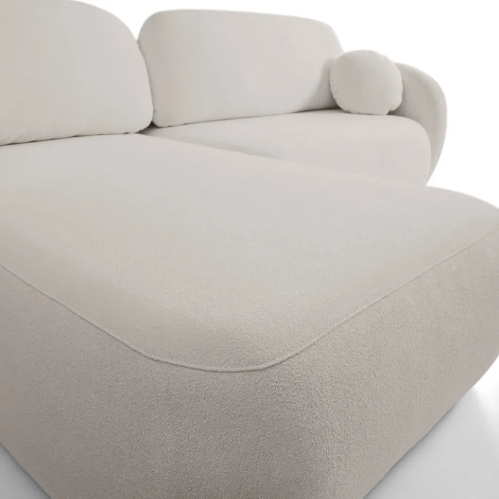 Narożnik Salby z funkcją spania lewy szary jasny Sicuro 65