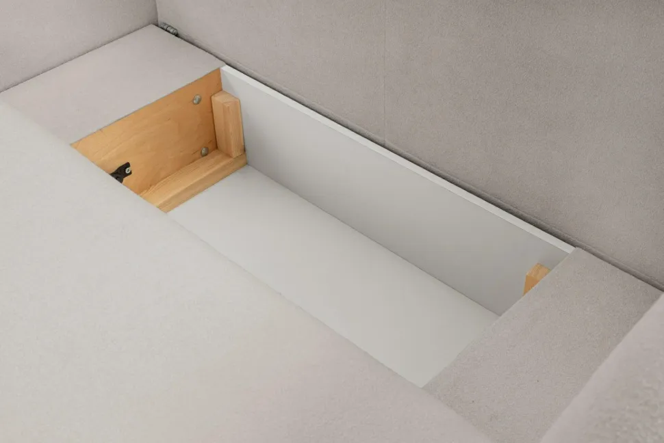 Narożnik Salby z funkcją spania lewy szary jasny Sicuro 65