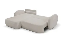 Narożnik Salby z funkcją spania lewy szary jasny Sicuro 65