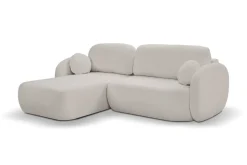 Narożnik Salby z funkcją spania lewy szary jasny Sicuro 65