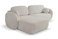 Narożnik Salby z funkcją spania lewy szary jasny Sicuro 65