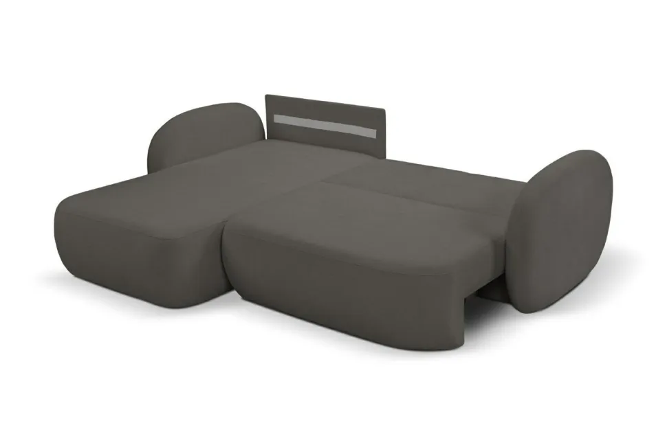 Narożnik Salby z funkcją spania lewy antracytowa Sicuro 80