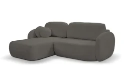 Narożnik Salby z funkcją spania lewy antracytowa Sicuro 80