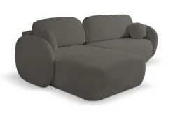 Narożnik Salby z funkcją spania lewy antracytowa Sicuro 80