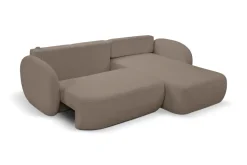 Narożnik Salby z funkcją spania prawy     brązowy Sicuro 45