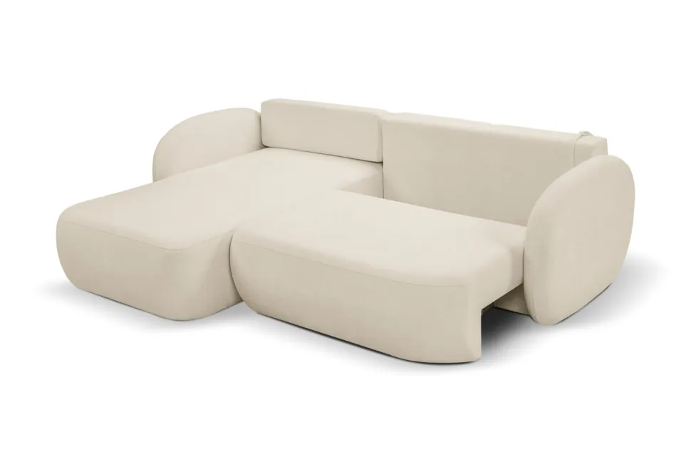 Narożnik Salby z funkcją spania lewy beżowy Sicuro 55