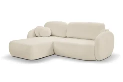 Narożnik Salby z funkcją spania lewy beżowy Sicuro 55