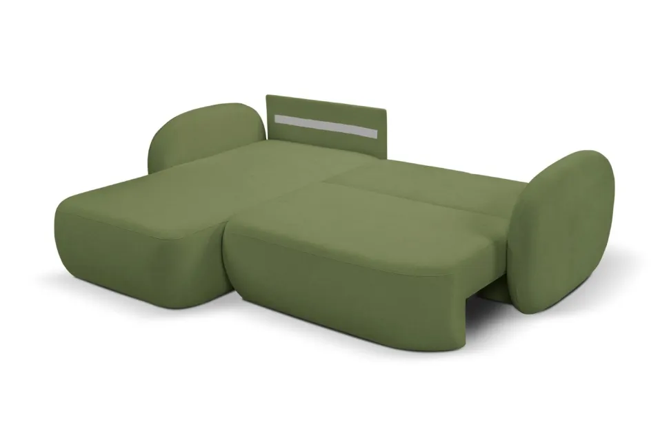 Narożnik Salby z funkcją spania lewy zielony Sicuro 20