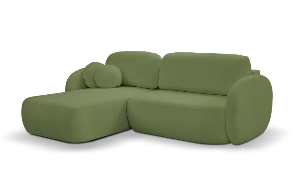 Narożnik Salby z funkcją spania lewy zielony Sicuro 20