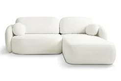 Narożnik Salby z funkcją spania prawy     biały Sicuro 60