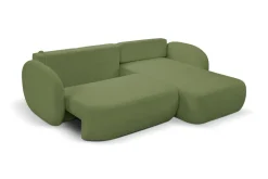 Narożnik Salby z funkcją spania prawy zielony Sicuro 20