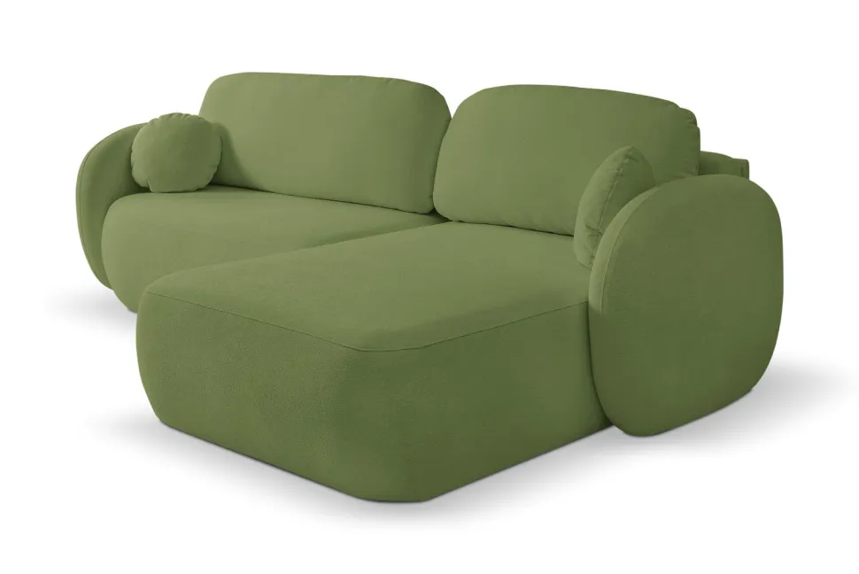 Narożnik Salby z funkcją spania prawy zielony Sicuro 20