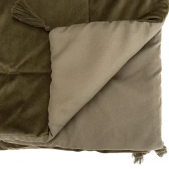 Narzuta 80 x 180 cm aksamitna khaki