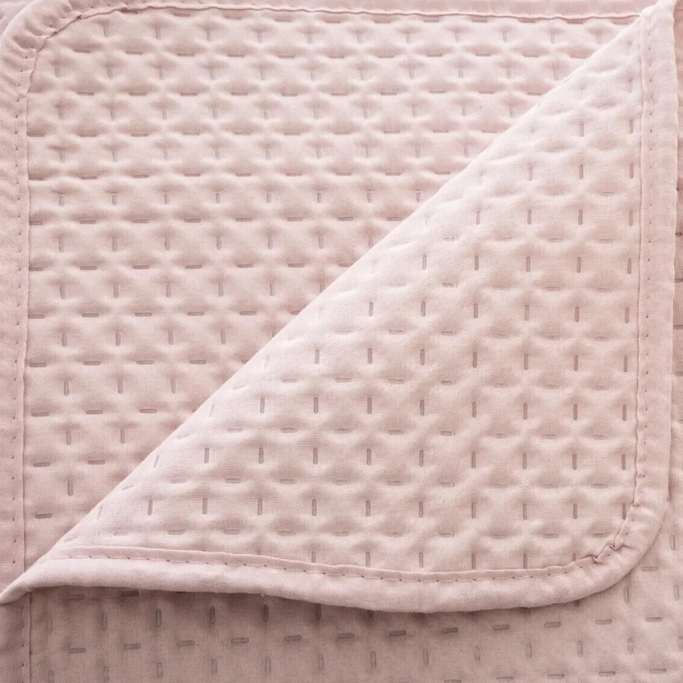 Narzuta Dolce 240 x 260 cm z dwiema poszewkami na poduszki różowa