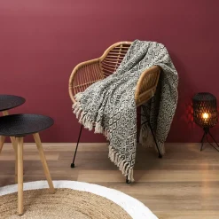 Narzuta na łóżko Etniczna 120x150cm  czarno-biała