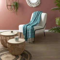 Narzuta na łóżko Vanir niebieska 150x200  cm