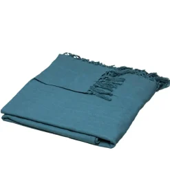 Narzuta na łóżko Vintage niebieska 230x250cm