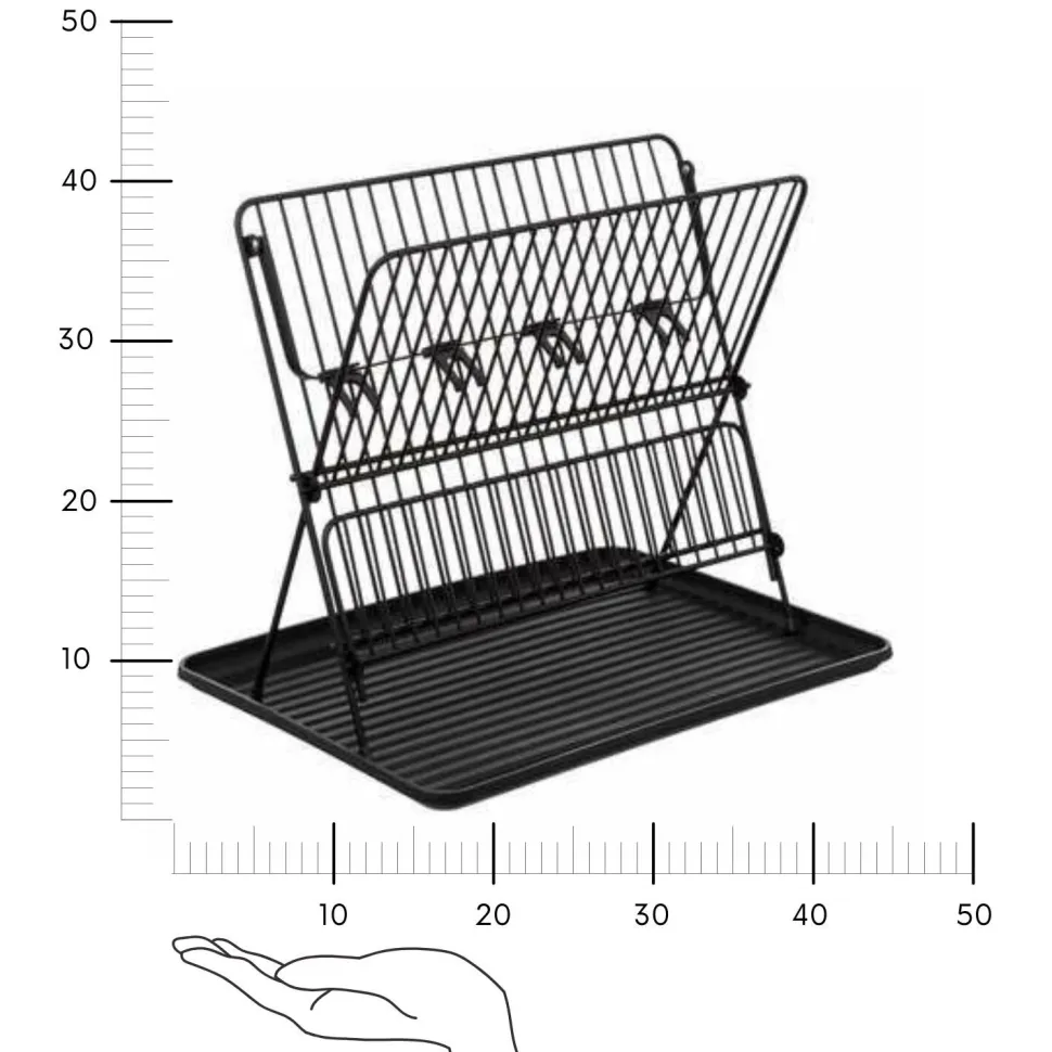 Ociekacz do naczyń Erica składany czarny