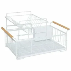 Ociekacz do naczyń Naturéo dwupoziomowa   biała