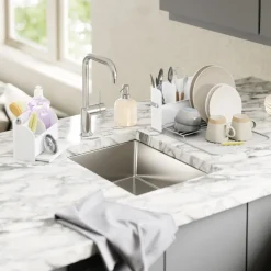 Ociekacz do naczyń Sling biały/szary