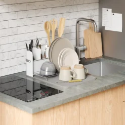 Ociekacz do naczyń Sling biały/szary