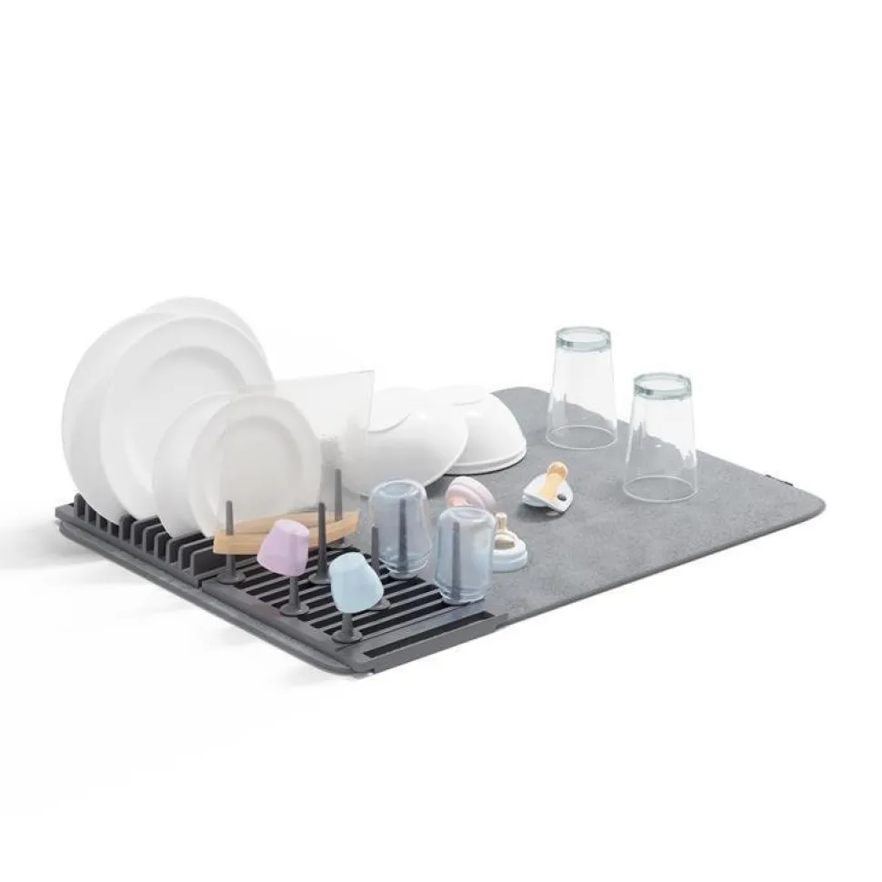 Ociekacz, suszarka do naczyń z matą UDry szara