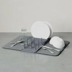 Ociekacz, suszarka do naczyń z matą UDry szara