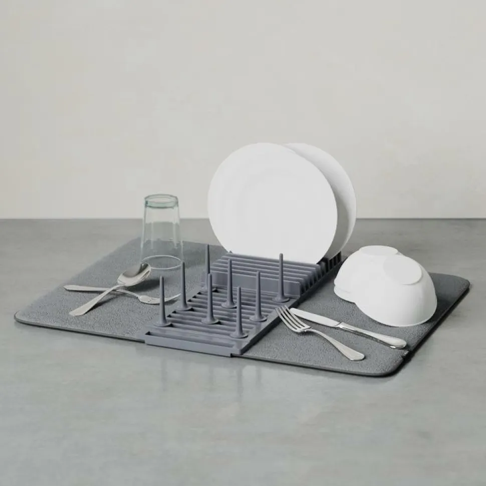 Ociekacz, suszarka do naczyń z matą UDry szara