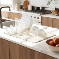 Ociekacz, suszarka do naczyń z matą UDry beżowa