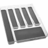 Organizer do szuflady 6 przegródek szary