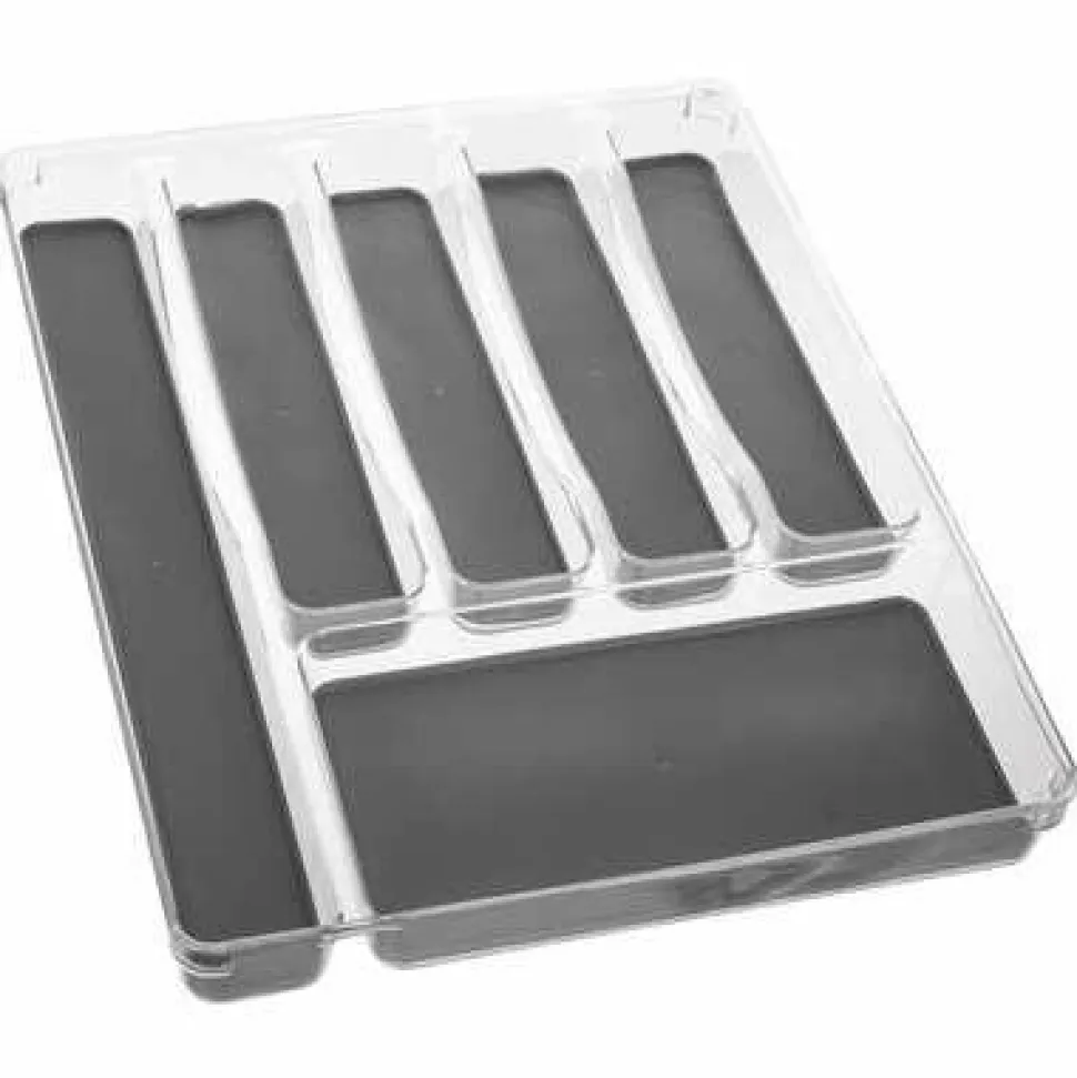 Organizer do szuflady 6 przegródek szary