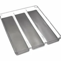 Organizer do szuflady 3 przegrody szary