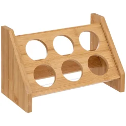 Organizer na przyprawy 6 słoiczkami bambusowy