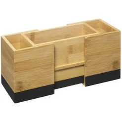 Organizer na sztućce naturalny/ czarny