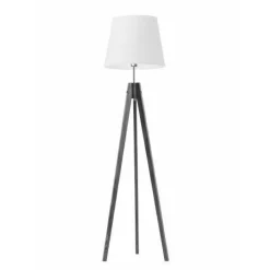 Oświetlenie podłogowe ARUBA abażur biały stelaż popielaty