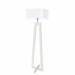 Oświetlenie podłogowe JAWA abażur biały stelaż biały