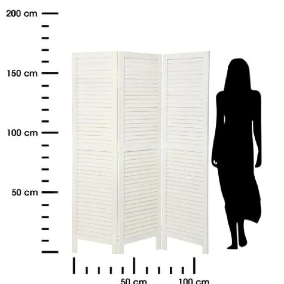 Parawan Camila drewniany biały