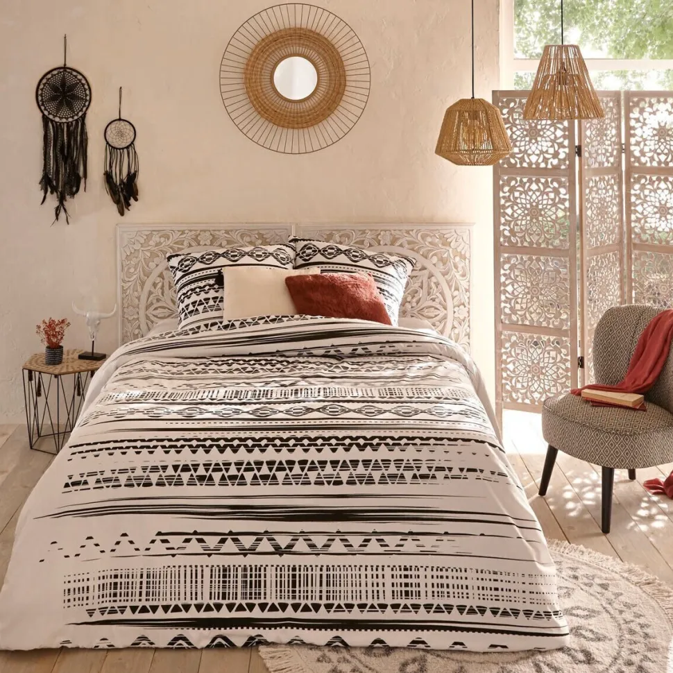 Parawan Etnik składany biały