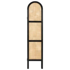 Parawan Sana 120x170cm czarny/naturalny   rattan