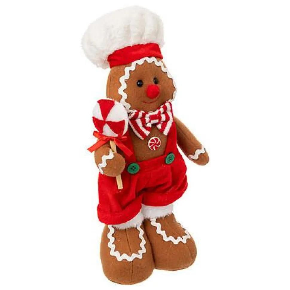 Piernikowy ludzik 36 cm brązowy