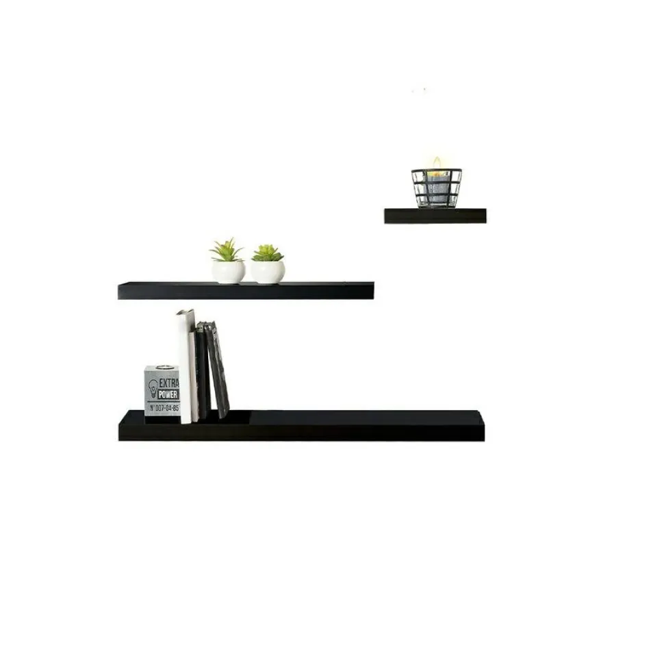 Półka ścienna samowisząca 80cm czarna