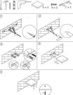 Półka ścienna samowisząca 23cm biała