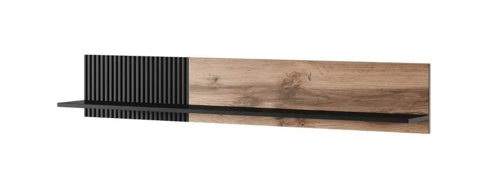 Półka 150cm Adre dąb wotan/ czarny