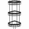 Półka Mayaj potrójna narożna czarna