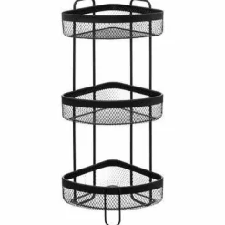 Półka Mayaj potrójna narożna czarna