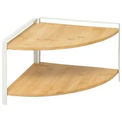 Półka narożna Ordera 2-poziomowa          naturalna/biała
