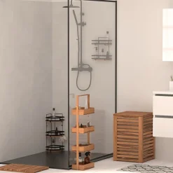 Półka prysznicowa Blackacia akacja/czarna