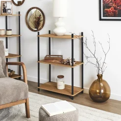 Półka Ritsu 3-poziomowa z efektem drewna